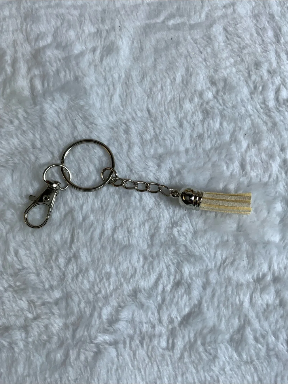 Neutral Tassel Keychain Charm - Women Accessories